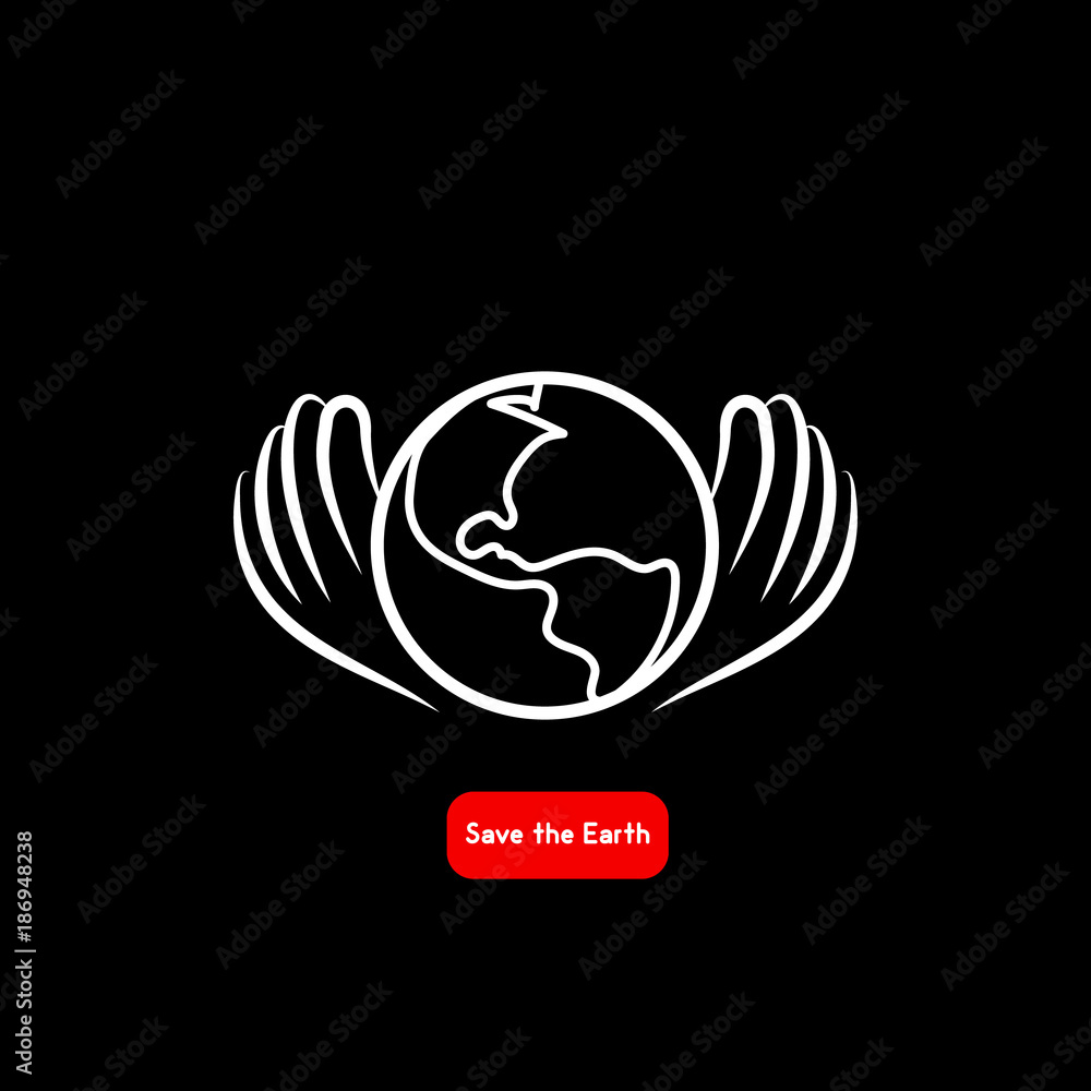 Save the world icon. Vector illustration Save the world icon. Vector illustration