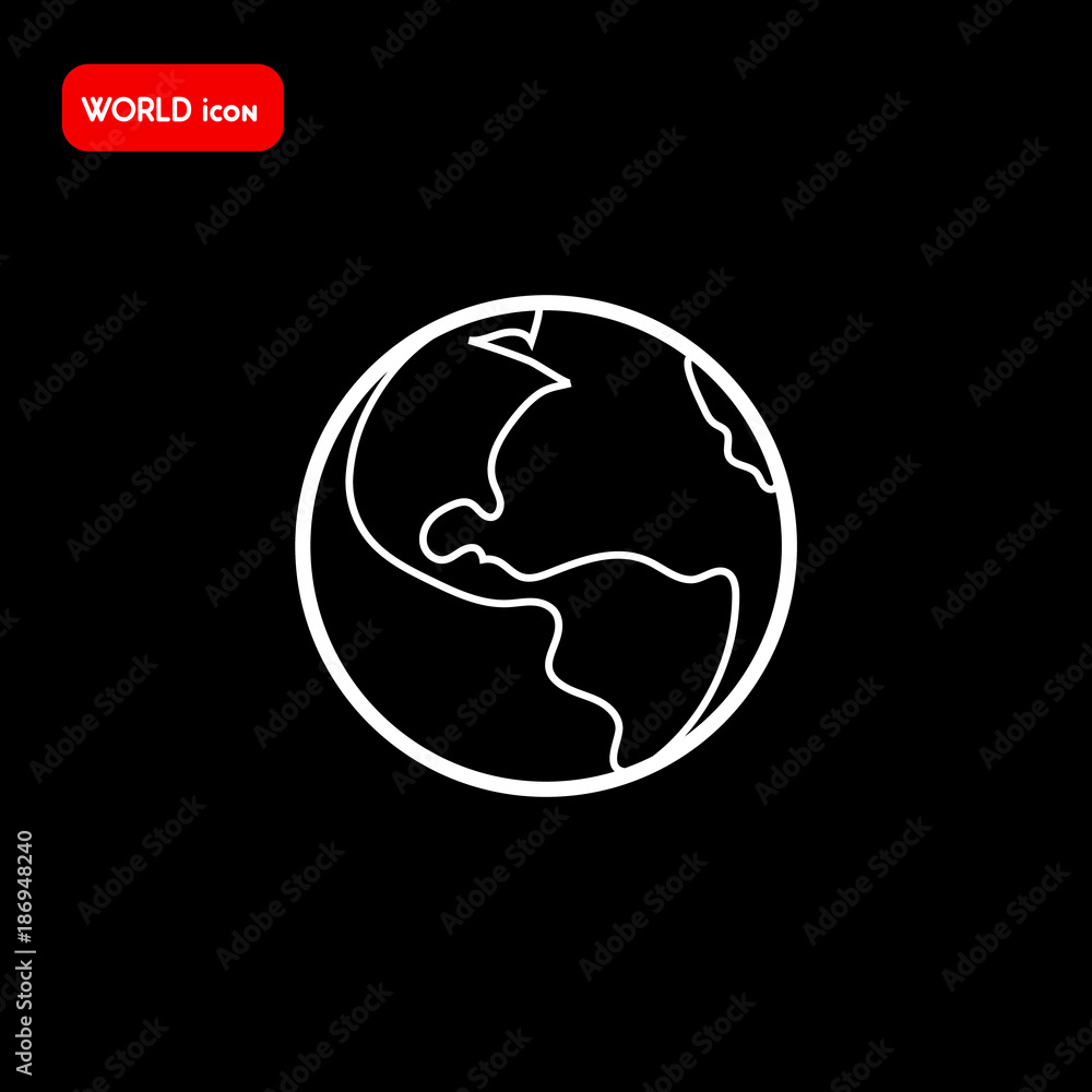 Earth icon. World icon vector Earth icon. World icon vector