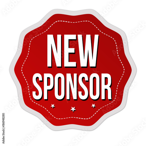 New sponsor  label or sticker