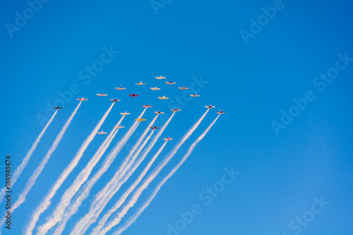 Nellis Air Force Base Aviation Nation Airplane formation Open House Smoke Trails