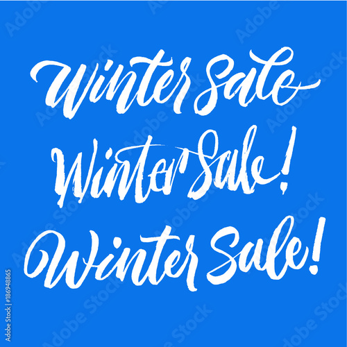 Winter sale inscription lettering