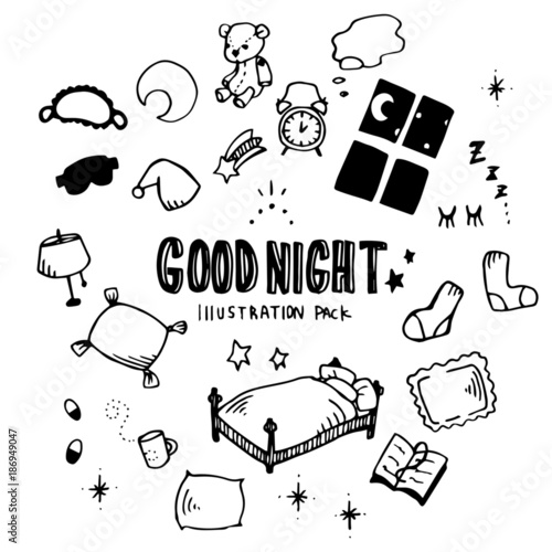 Good Night Illustration Pack