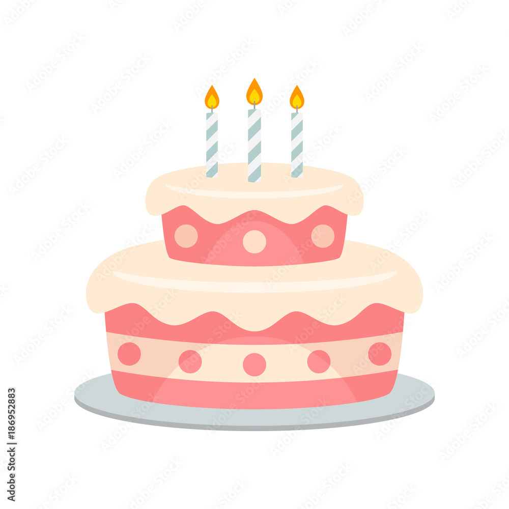 Birthday cake vector isolated Birthday cake vector isolated