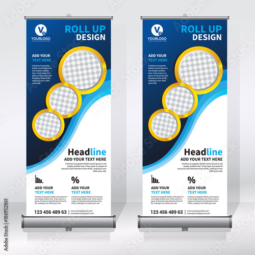 Roll up banner design template