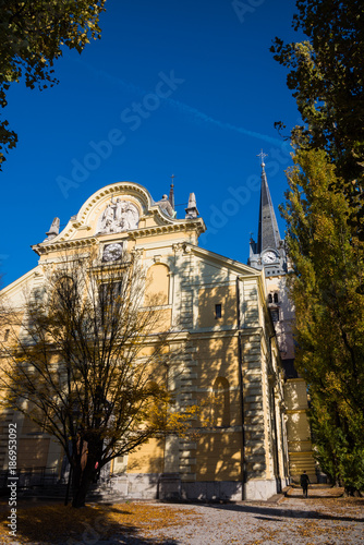 旅、ヨーロッパ、Slovenia, Ljubljana,Ljubljanica river,スロベニア、Cerkev sv.Jakoba, 聖ヤコブ教会 photo