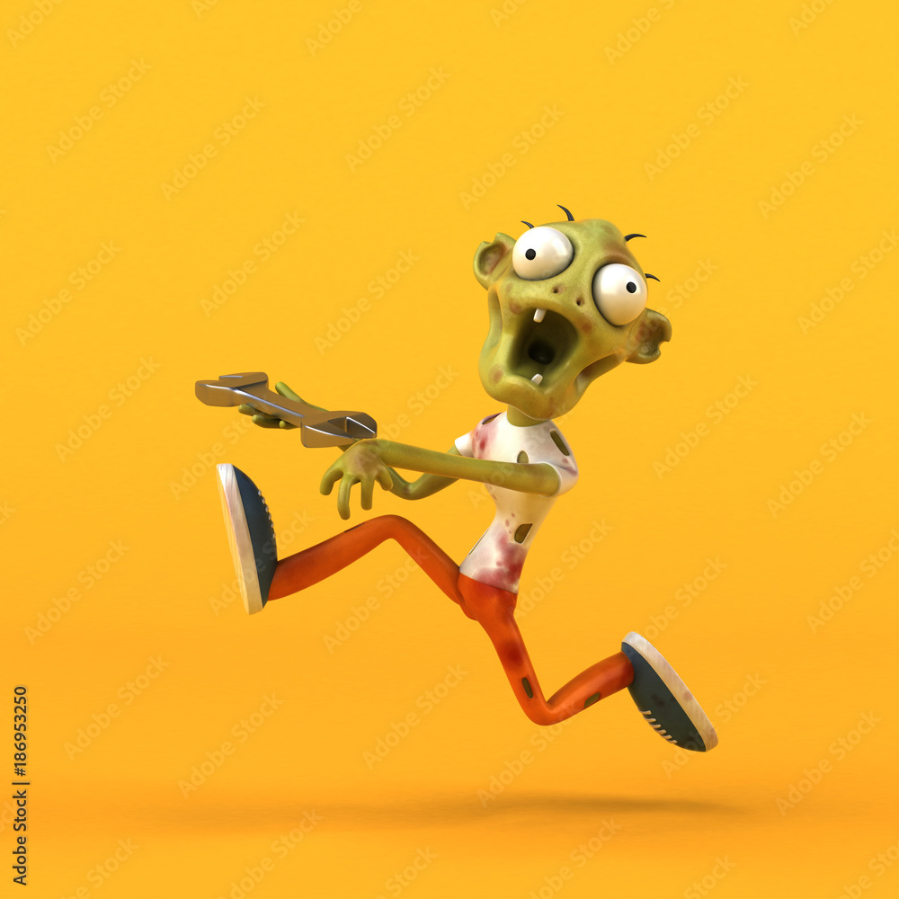 Fun zombie - 3D Illustration Fun zombie - 3D Illustration