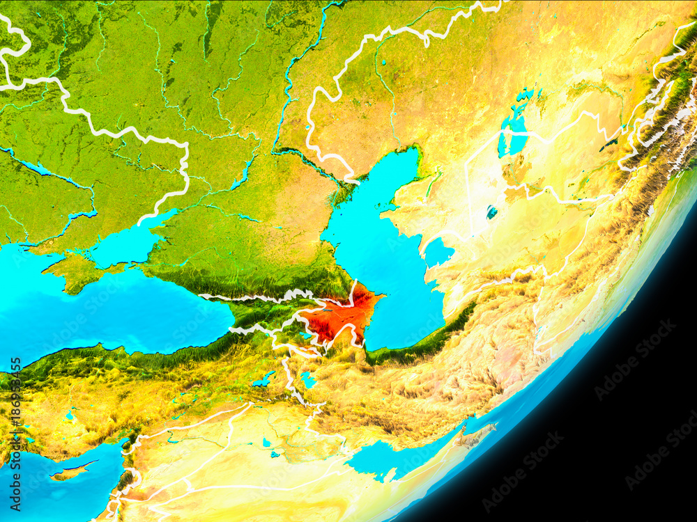 Orbit view of Azerbaijan
