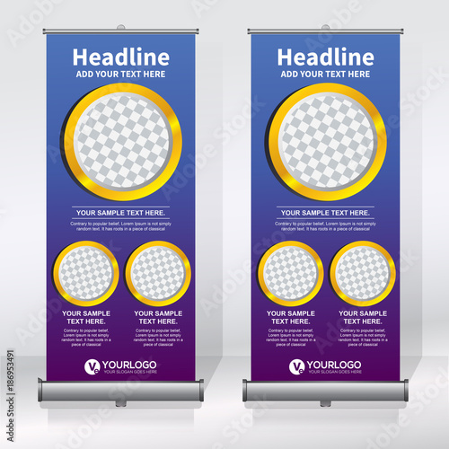 Roll up banner design template