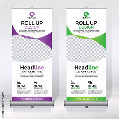 Roll up banner design template