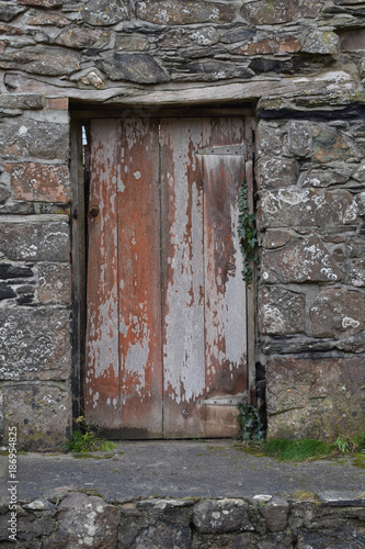 Door to an abandoned building