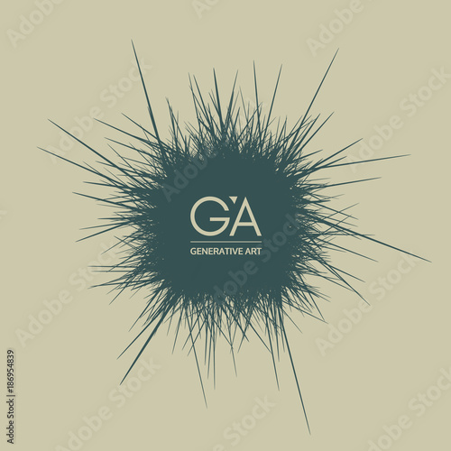 3d abstract vector element with prickles. Futuristic technology style. Can be used for presentations and design.