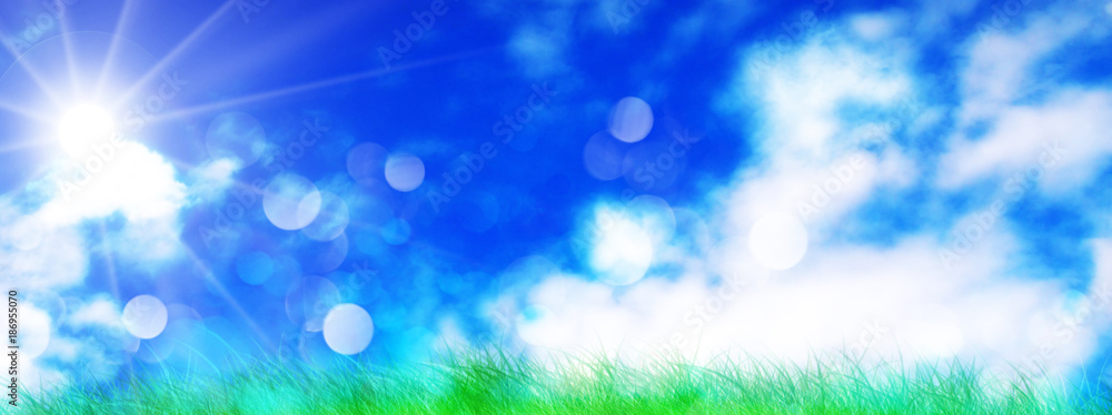 Obraz premium 空と太陽と雲