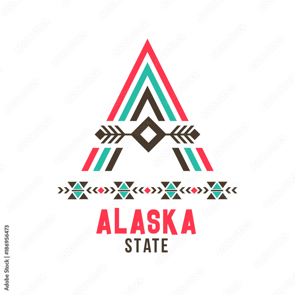 Obraz premium Alaska state ethnic logo