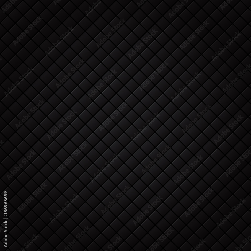 Black square pattern. Luxury sofa background and texture. Stock