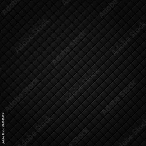 Black square pattern. Luxury sofa background and texture.