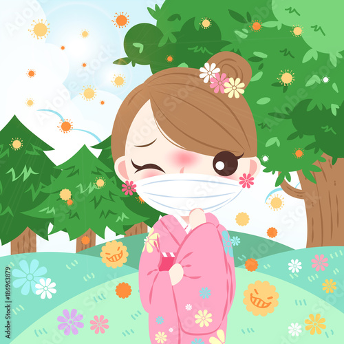 woman with hay fever problem