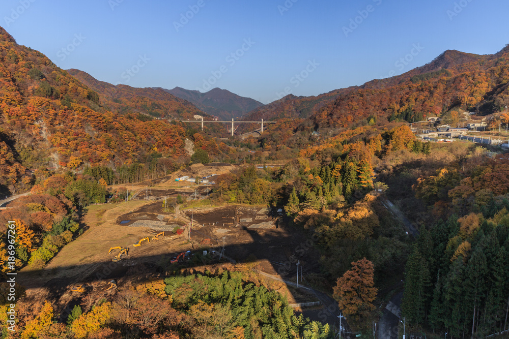2016年秋の八ッ場ダム予定地の風景