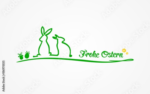 Ostern Karte Hasen