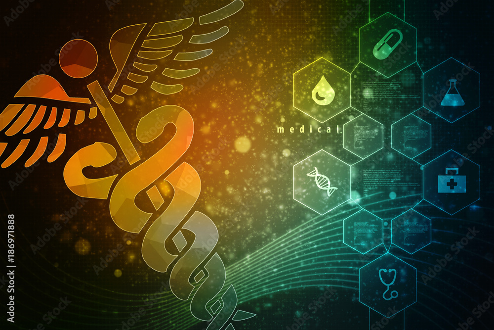 Fototapeta premium 2d illustration Health care and medical logo 