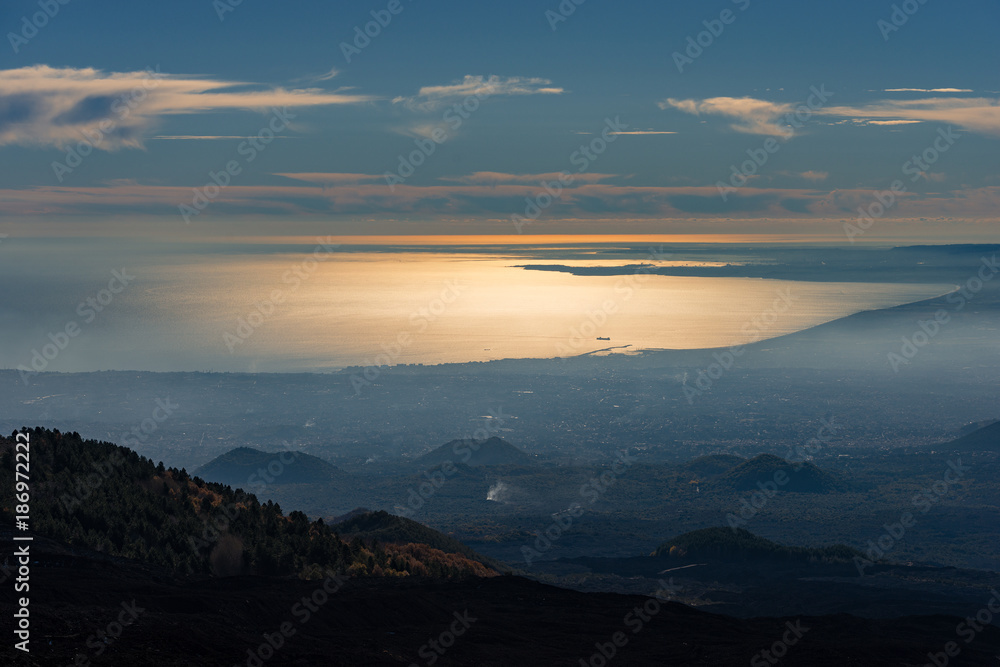 Catania - Overview from Mount Etna Volcano