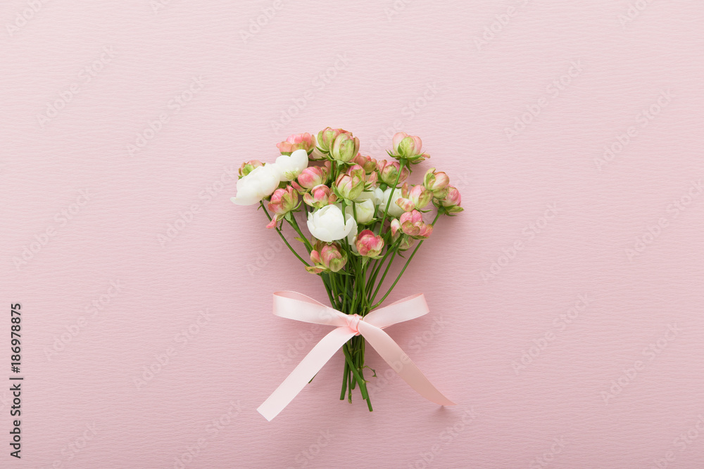 Obraz premium ピンクのミニバラ