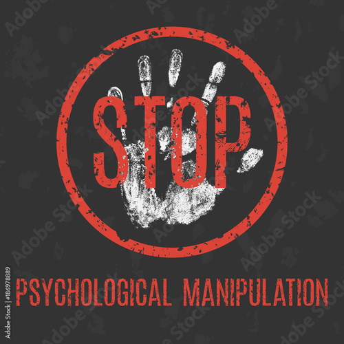 Vector. Social problems of humanity. Stop psychological manipulation.