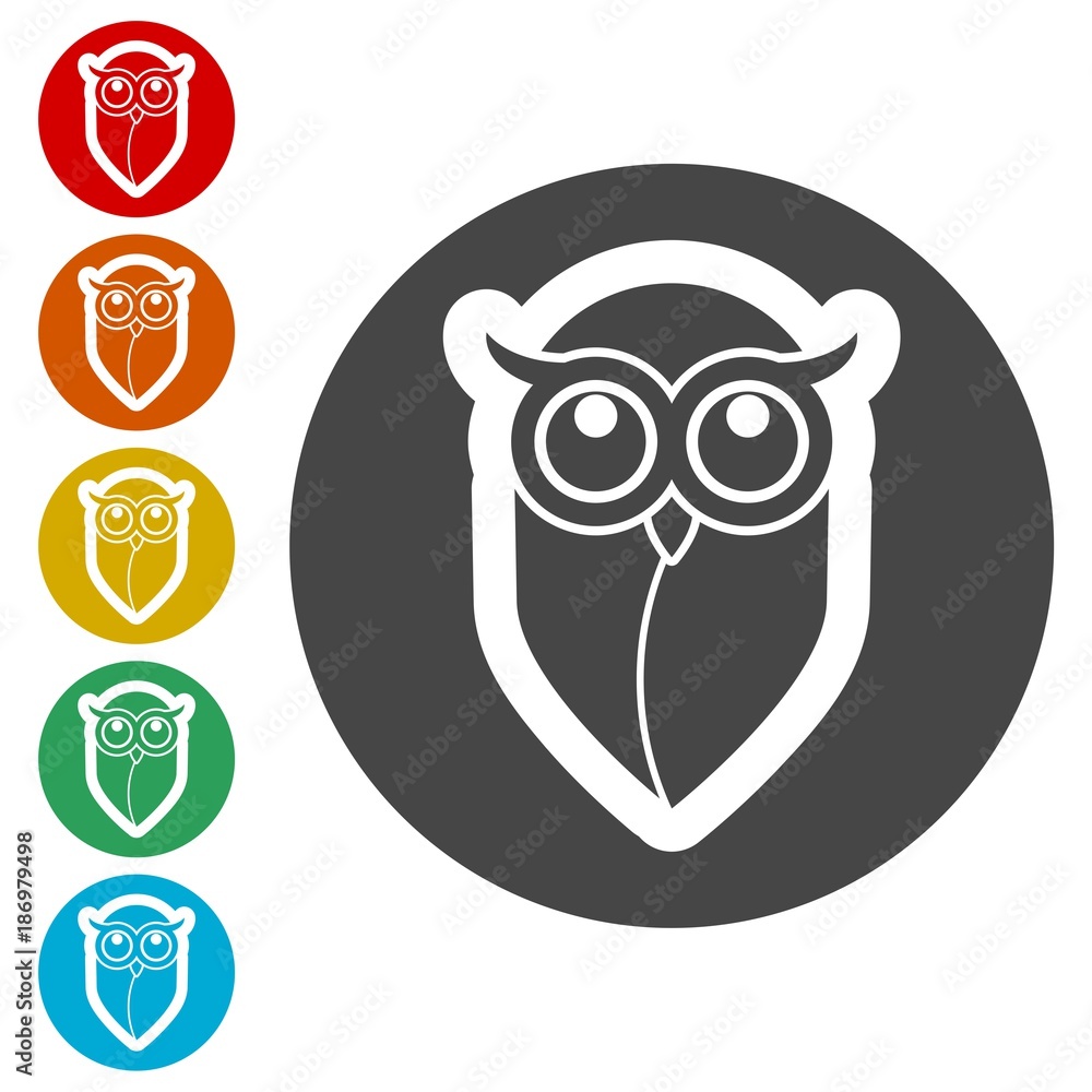 Naklejka premium Owl icon, Owl logo, Owl illustration 