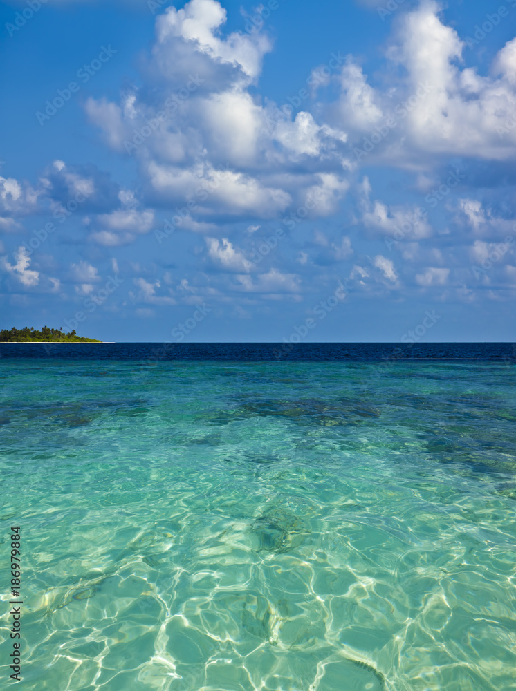 Schönes Korallenriff auf den Malediven