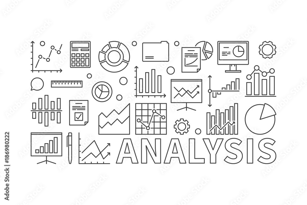 Financial analysis concept vector banner