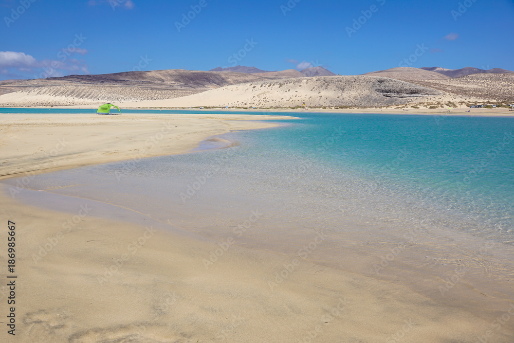 Canary Islands, Spain Sotavento Beach in Fuerteventura, Canary Islands, Spain Sotavento Beach in Fuerteventura,