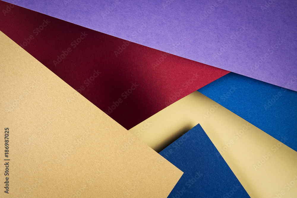 oblique composition with colored papers oblique composition with colored papers