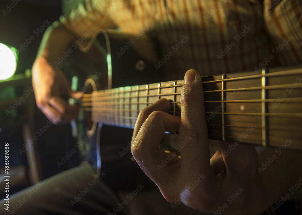 Fototapeta premium Guitar, close up