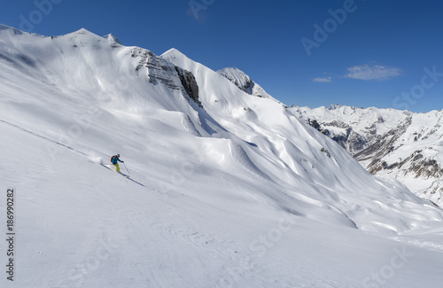 France, Hautes Alpes, Ecrins National Park, Prapic, Mourre Froid, Ski mountaineering