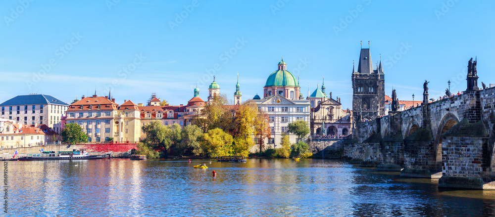 Obraz Widok na Wełtawę w Pradze, Republika Czeska