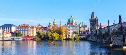 A view of a river Vltava in Prague, Czech republic