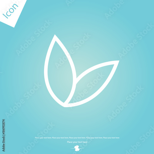eco leaf line icon