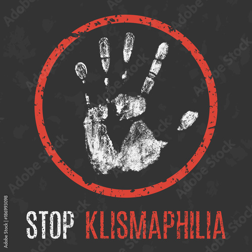 Vector illustration. The medical diagnosis. Stop klismaphilia.