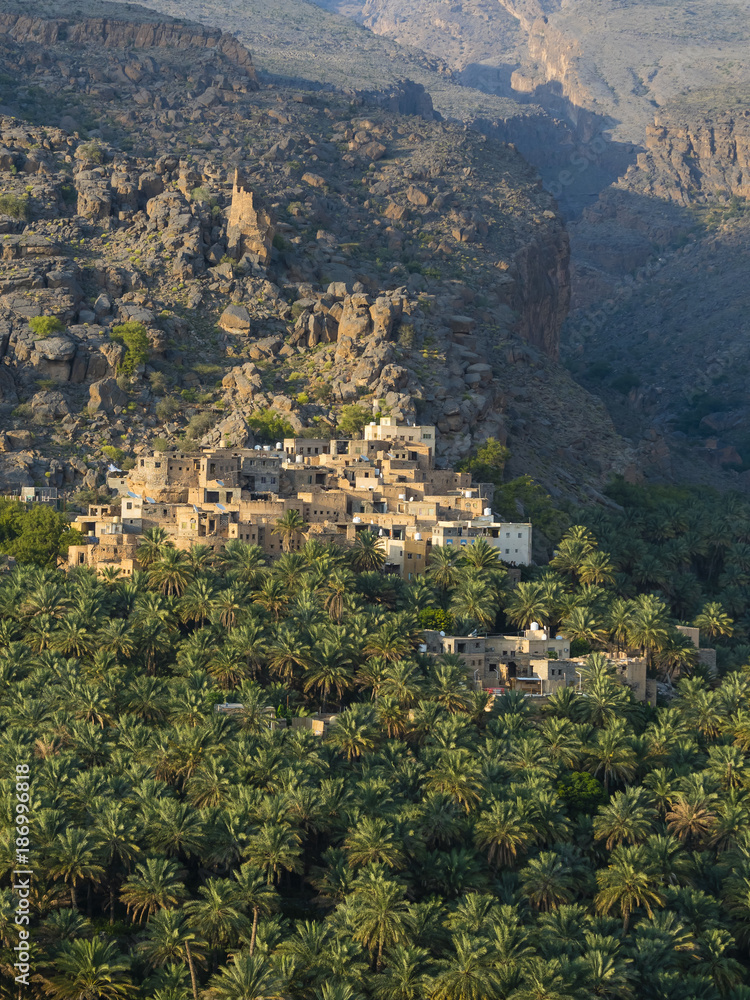 Oman, Jebel Shams, Al-Hamra, Mountain village Wadi Misfah Oman, Jebel Shams, Al-Hamra, Mountain village Wadi Misfah