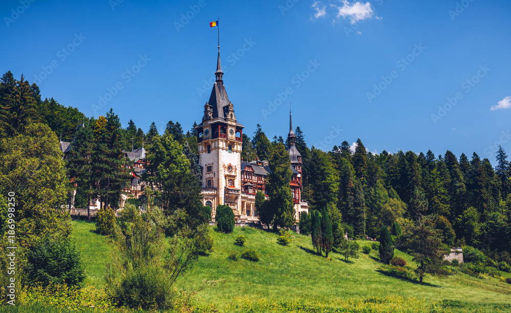 Peles castle, Sinaia, Romania. Given its historical and artistic value, Peles castle is one of the most important and beautiful monuments in Europe. Peles castle, Sinaia, Romania. Given its historical and artistic value, Peles castle is one of the most important and beautiful monuments in Europe.