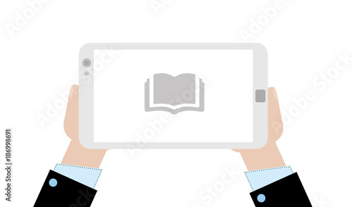 Geschäftsmann mit Tablet - Buch