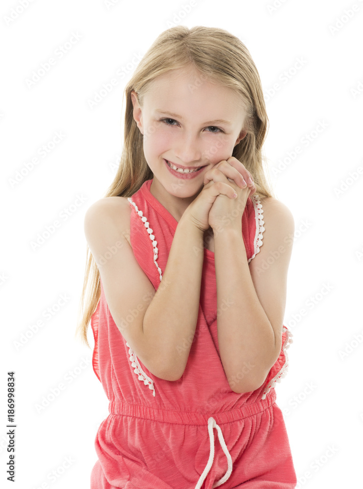 Fototapeta premium Cute caucasian girl