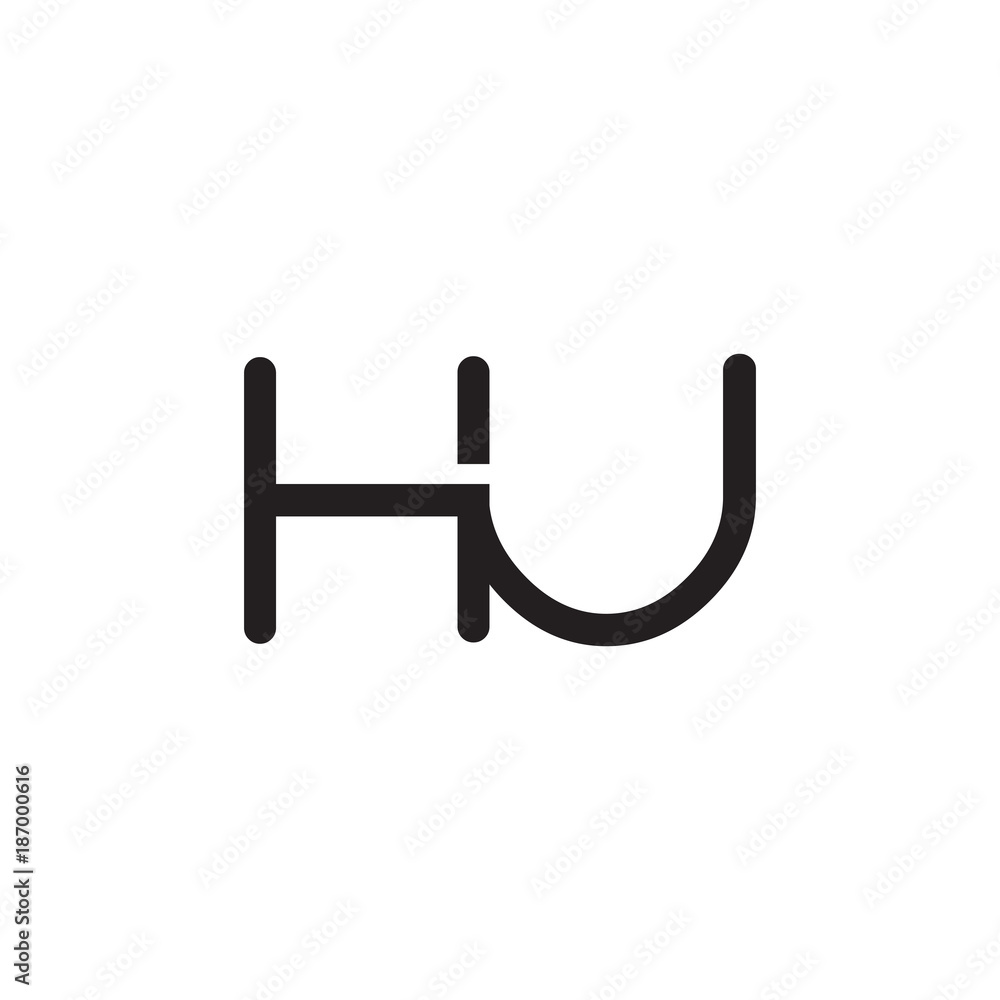 Fototapeta premium initial letter rounded logo modern