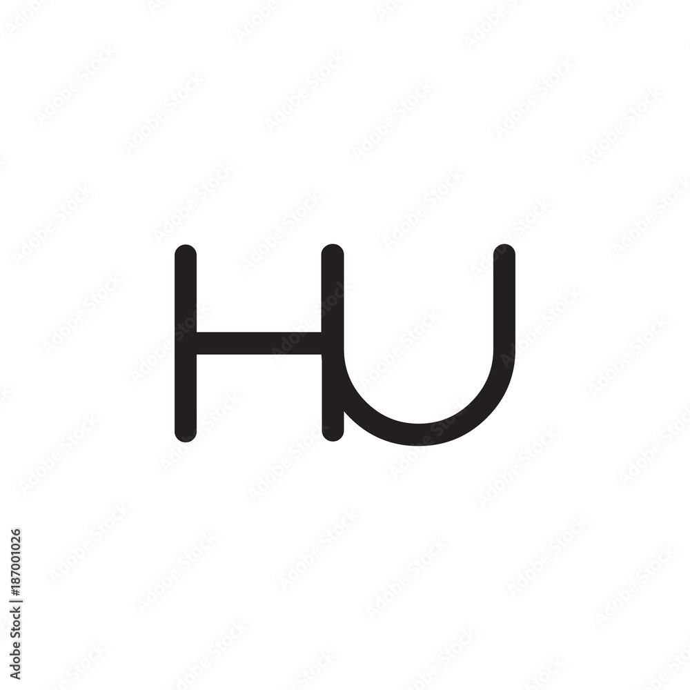 Fototapeta premium initial letter rounded logo modern