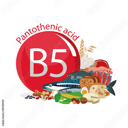 Vitamin B5 (Pantothenic acid).
