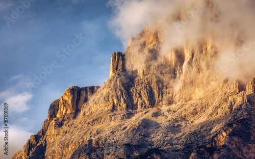 Monte Antelao is the highest mountain in the eastern Dolomites in northeastern Italy, southeast of the town of Cortina d'Ampezzo, in the region of Cadore. It is known as the "King of the Dolomites" © daliu