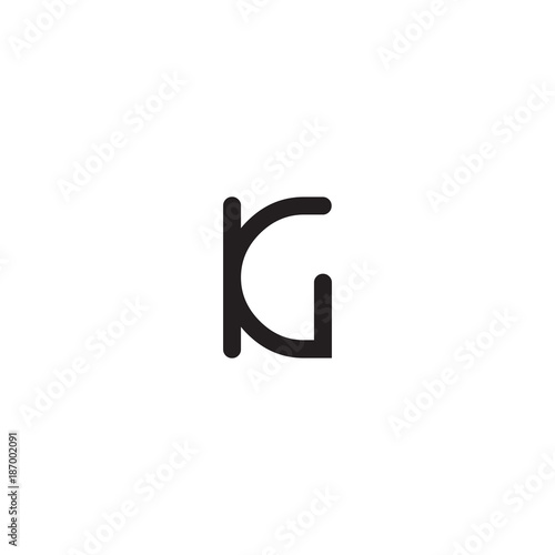 initial letter rounded logo modern