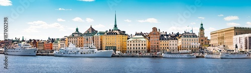 Stockholm city panorama. Sweden, Europe.