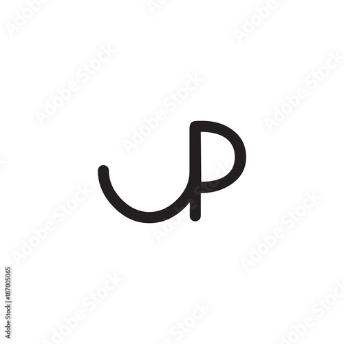 initial letter rounded logo modern