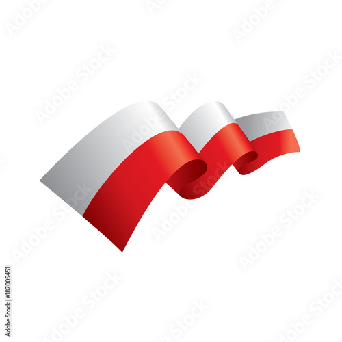 Poland flag, vector illustration photo