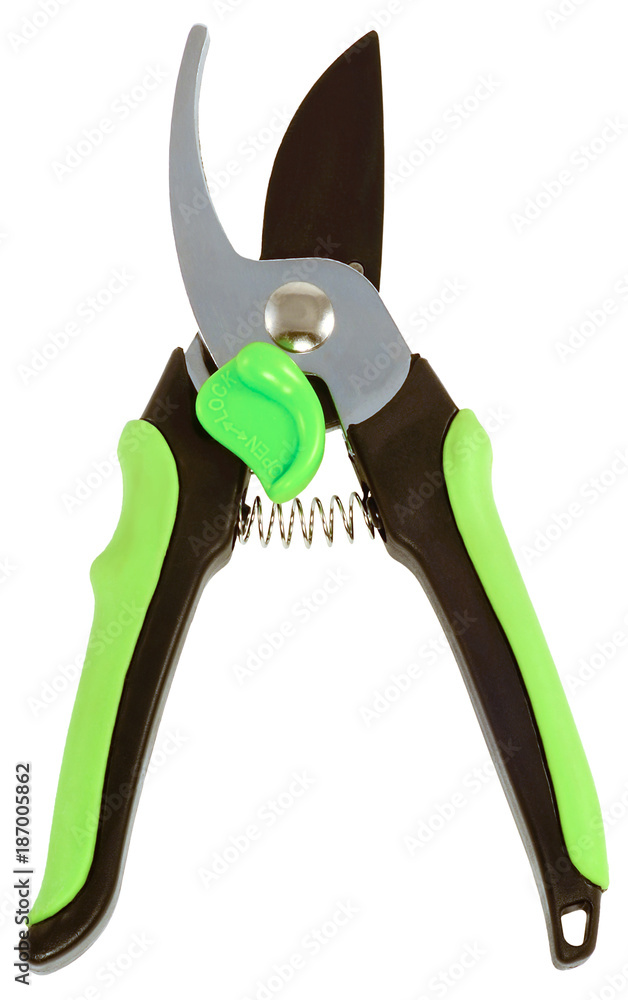 garden shears green open garden shears green open